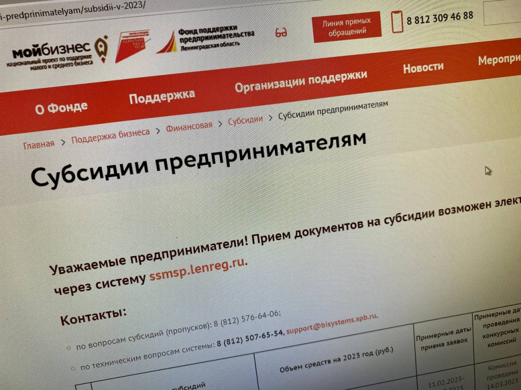 В 2023 году предприниматели Ленобласти получат субсидии из областного бюджета в сумме 613,2 млн рублей