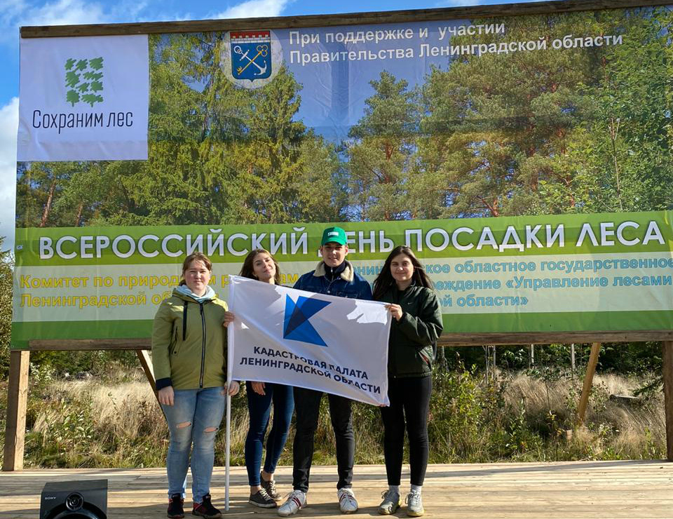 Кадастровая палата Ленинградской области приняла участие в масштабных акциях по высадке леса
